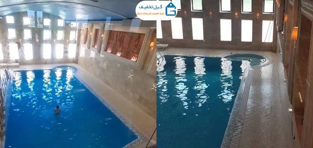نمایی از استخر هتل معین فومن
